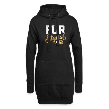 Pelz Stylist Haustierpflege Pelz Künstler - Hoodie-Kleid - Schwarz - Vorne