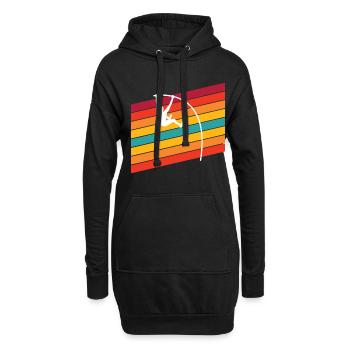 Saut à la perche rétro pour les athlètes de saut à la perche - Sweat-shirt à capuche long Femme - noir - Devant
