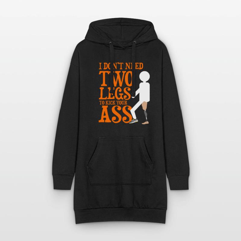Conception de prothèses de jambe et prothèses de jambe Sweat-shirt à capuche long Femme