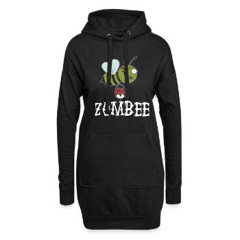 Zombee Halloween Zombie Apokalypse Biene - Hoodie-Kleid - Schwarz - Vorne