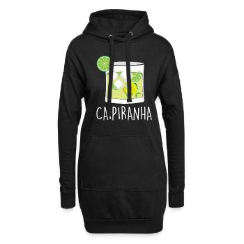 Caipirinha Cocktail Piranha Caipirinha - Hoodie-Kleid - Schwarz - Vorne