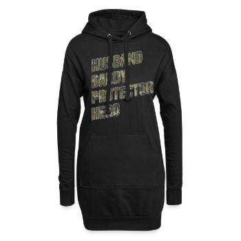 Husband and Dad - Hoodie Dress - black - Front