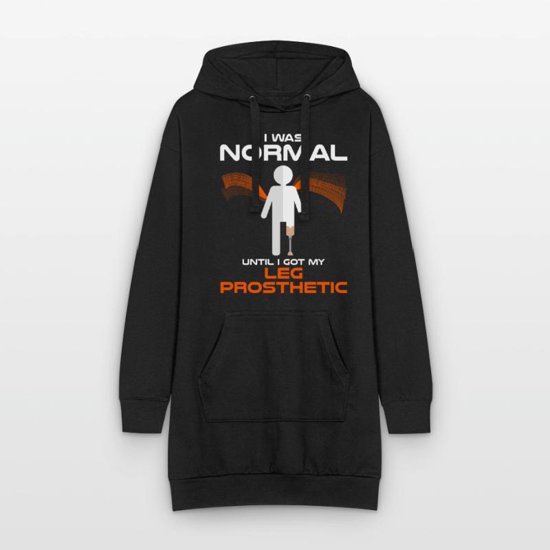 Conception de prothèses de jambe et prothèses de jambe Sweat-shirt à capuche long Femme