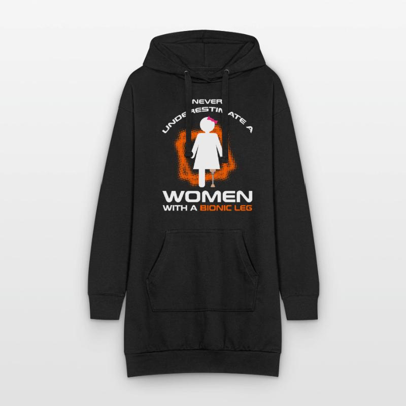 Conception de prothèses de jambe et prothèses de jambe Sweat-shirt à capuche long Femme