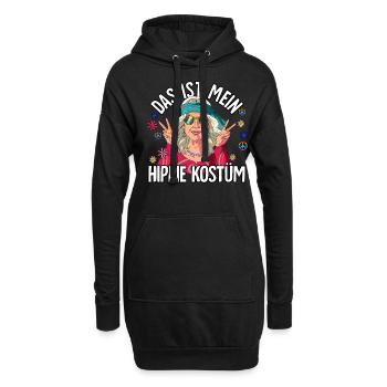 Ceci est mon costume hippie 60s 70s costume - Sweat-shirt à capuche long Femme - noir - Devant