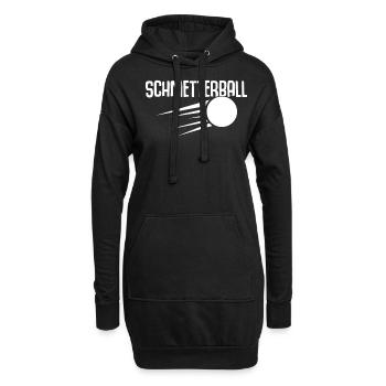 Tischtennis Schmetterball - Hoodie-Kleid - Schwarz - Vorne