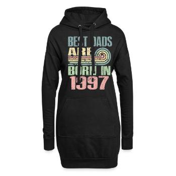Die Besten Väter Sind 1997 Geboren, 26 Jahre Alt, - Hoodie-Kleid - Schwarz - Vorne