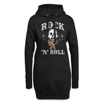 Musique Rock 'n' Roll, Danse, Concert, Festival - Sweat-shirt à capuche long Femme - noir - Devant