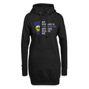 Rien ne me fait peur Vermont mari Vermont - Sweat-shirt à capuche long Femme - noir - Devant