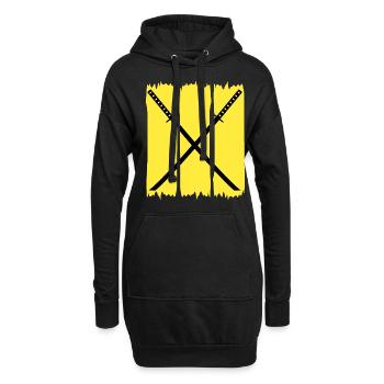 Katana Samurai Sword Ninja Sword - Sweat-shirt à capuche long Femme - noir - Devant