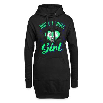 Rock 'n' Roll Girl Music, Danse, Concert, - Sweat-shirt à capuche long Femme - noir - Devant