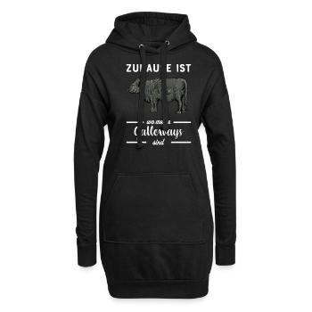 Galloway Rind I Schottland Rinderzucht für - Hoodie-Kleid - Schwarz - Vorne