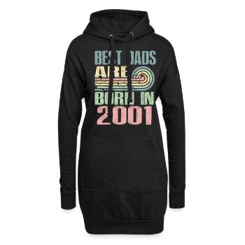 Die Besten Väter Sind 2001 Geboren, 22 Jahre Alt, - Hoodie-Kleid - Schwarz - Vorne