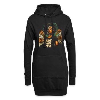Juneteenth BLM Black Pride Woman Stark Black - Sweat-shirt à capuche long Femme - noir - Devant