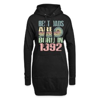 Die Besten Väter Sind 1992 Geboren, 31 Jahre Alt, - Hoodie-Kleid - Schwarz - Vorne