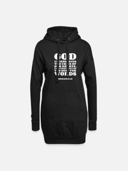 Bibel Bibelvers Christliche Sprüche Jesus Geschenk - Hoodie-Kleid - Schwarz