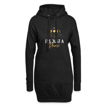 C’est juste un astronome amateur de phase de lune - Sweat-shirt à capuche long Femme - noir - Devant