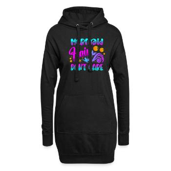 Cheveux de sirène ne s’en soucient pas Fantaisie sous-marine de sirène - Sweat-shirt à capuche long Femme - noir - Devant