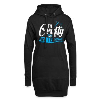 Je suis Crafty et je le sais - Sweat-shirt à capuche long Femme - noir - Devant
