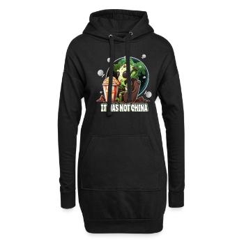 It Was Not China - The Balloon Belongs To Aliens - Hoodie-Kleid - Schwarz - Vorne