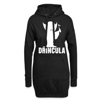 Boire de la bière Vampire Alcool Schnaps - Sweat-shirt à capuche long Femme - noir - Devant