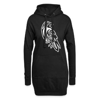 Rabe Wikinger Nordmänner Raben - Hoodie-Kleid - Schwarz - Vorne