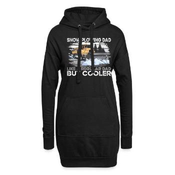 Papa déneigeur - Sweat-shirt à capuche long Femme - noir - Devant