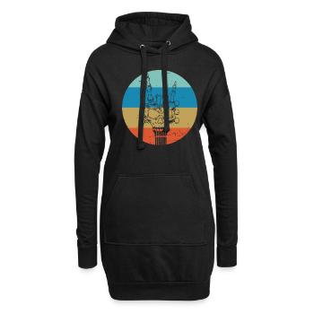 Play Guitar Design - Hoodie-Kleid - Schwarz - Vorne