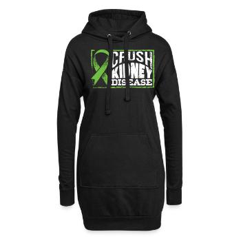 Bewusstsein Für Nierenerkrankungen, Niere - Hoodie-Kleid - Schwarz - Vorne