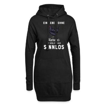 Maran Huhn I Henne Ei Hahn Motiv für Hühnerhalter - Hoodie-Kleid - Schwarz - Vorne