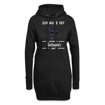 Maran Huhn I Henne Ei Hahn Motiv für Hühnerhalter - Hoodie-Kleid - Schwarz - Vorne