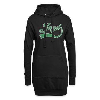 Jagd Schriftzug - Hoodie-Kleid - Schwarz - Vorne