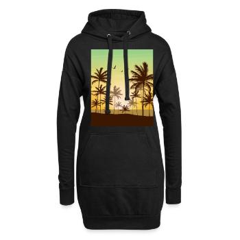 Coconut Girl Aesthetic Tropical Summer Beach - Hoodie-Kleid - Schwarz - Vorne