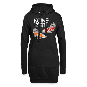 Koi Karpfen Keine Zeit Kois - Hoodie-Kleid - Schwarz - Vorne