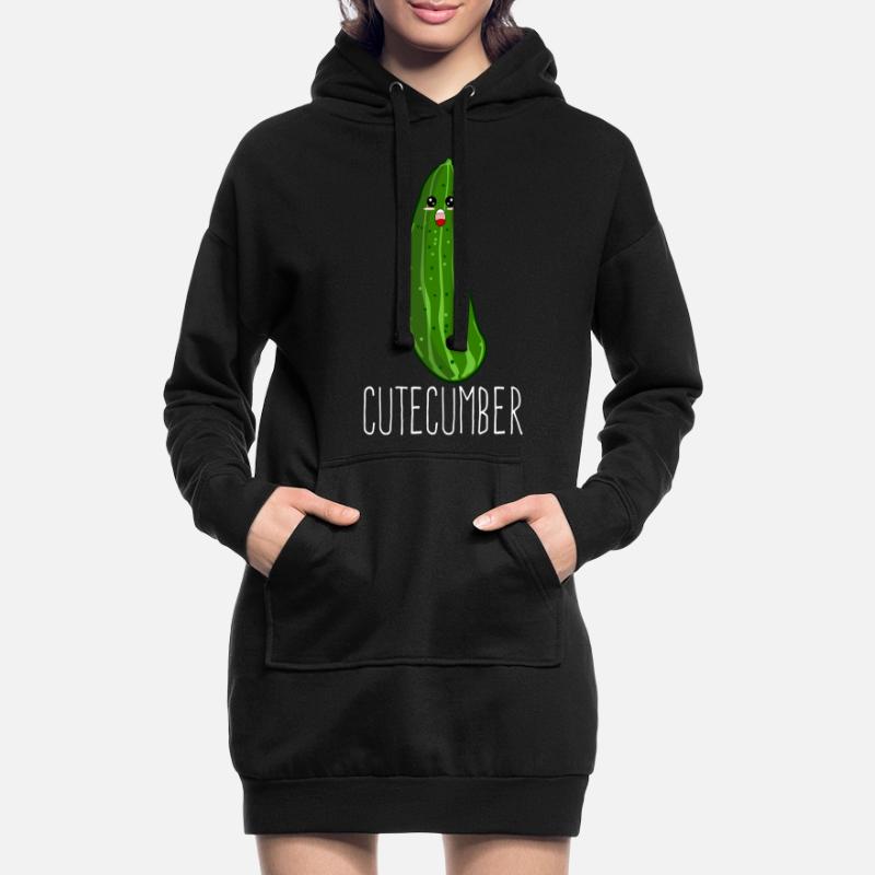 Concombre Concombre Concombre Concombre Concombre Sweat-shirt à capuche long Femme