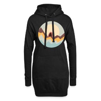 Alpinisme Trekking Camping de randonnée - Sweat-shirt à capuche long Femme - noir - Devant