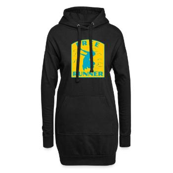 Freerunning Parkour Vintage Freerunner Streetwear - Sweat-shirt à capuche long Femme - noir - Devant