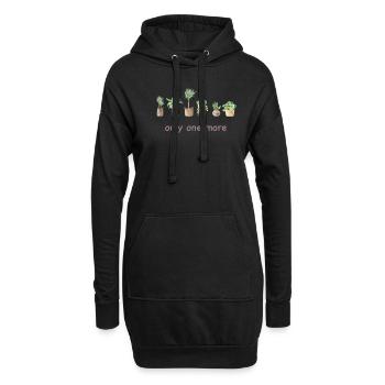 Nur Noch Eine Pflanze, Gartenbau Blumengarten - Hoodie-Kleid - Schwarz - Vorne