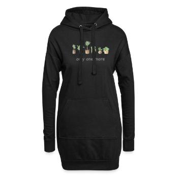 Nur Noch Eine Pflanze, Gartenbau Blumengarten - Hoodie-Kleid - Schwarz - Vorne