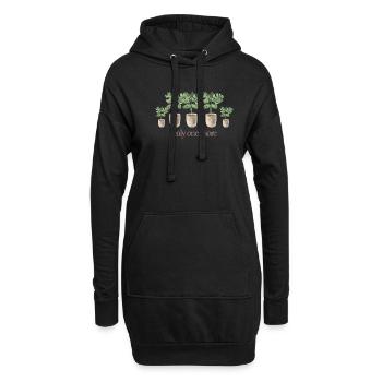 Nur Noch Eine Pflanze, Gartenbau Blumengarten - Hoodie-Kleid - Schwarz - Vorne