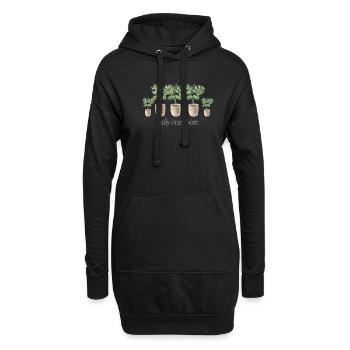 Nur Noch Eine Pflanze, Gartenbau Blumengarten - Hoodie-Kleid - Schwarz - Vorne