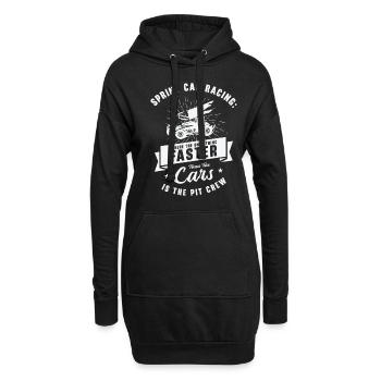 Sprint Car Dirt Track Racing - Hoodie-Kleid - Schwarz - Vorne