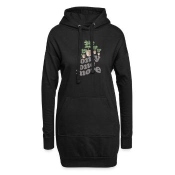 Nur Noch Eine Pflanze, Gartenbau Blumengarten - Hoodie-Kleid - Schwarz - Vorne