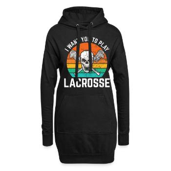 Lacrosse LAX Club Team Spieler Trainer Fans Coach - Hoodie-Kleid - Schwarz - Vorne