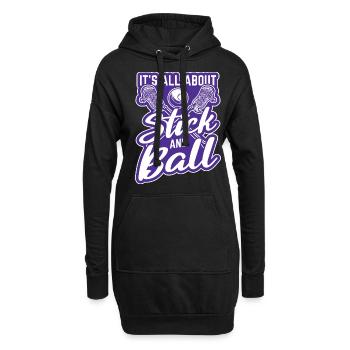 Lacrosse LAX Club Team Spieler Trainer Fans Coach - Hoodie-Kleid - Schwarz - Vorne