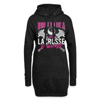 Joueuse de l’équipe du club LAX de crosse féminine - Sweat-shirt à capuche long Femme - noir - Devant