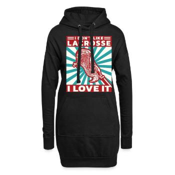 Lacrosse LAX Club Team Spieler Trainer Fans Coach - Hoodie-Kleid - Schwarz - Vorne