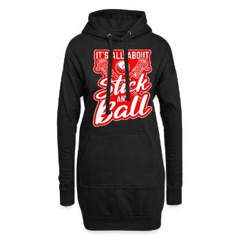 Lacrosse LAX Club Team Spieler Trainer Fans Coach - Hoodie-Kleid - Schwarz - Vorne