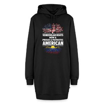 Geborener Venezolaner Venezuela Amerikaner USA - Hoodie-Kleid - Schwarz - Vorne