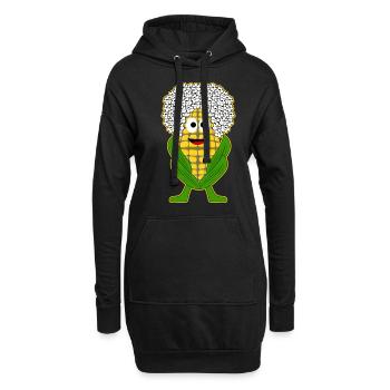 Maïs soufflé au maïs - Sweat-shirt à capuche long Femme - noir - Devant